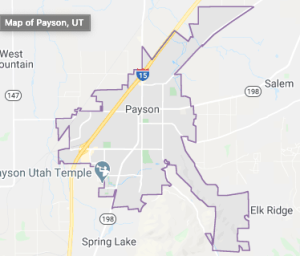 Map of Payson, Ut