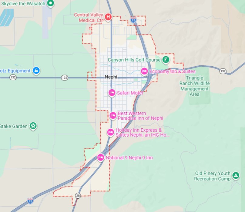 Professional Plumbing System service area in Nephi Utah